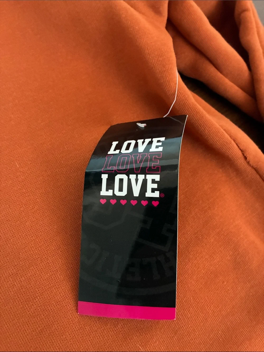 lovelovelove orange crewneck